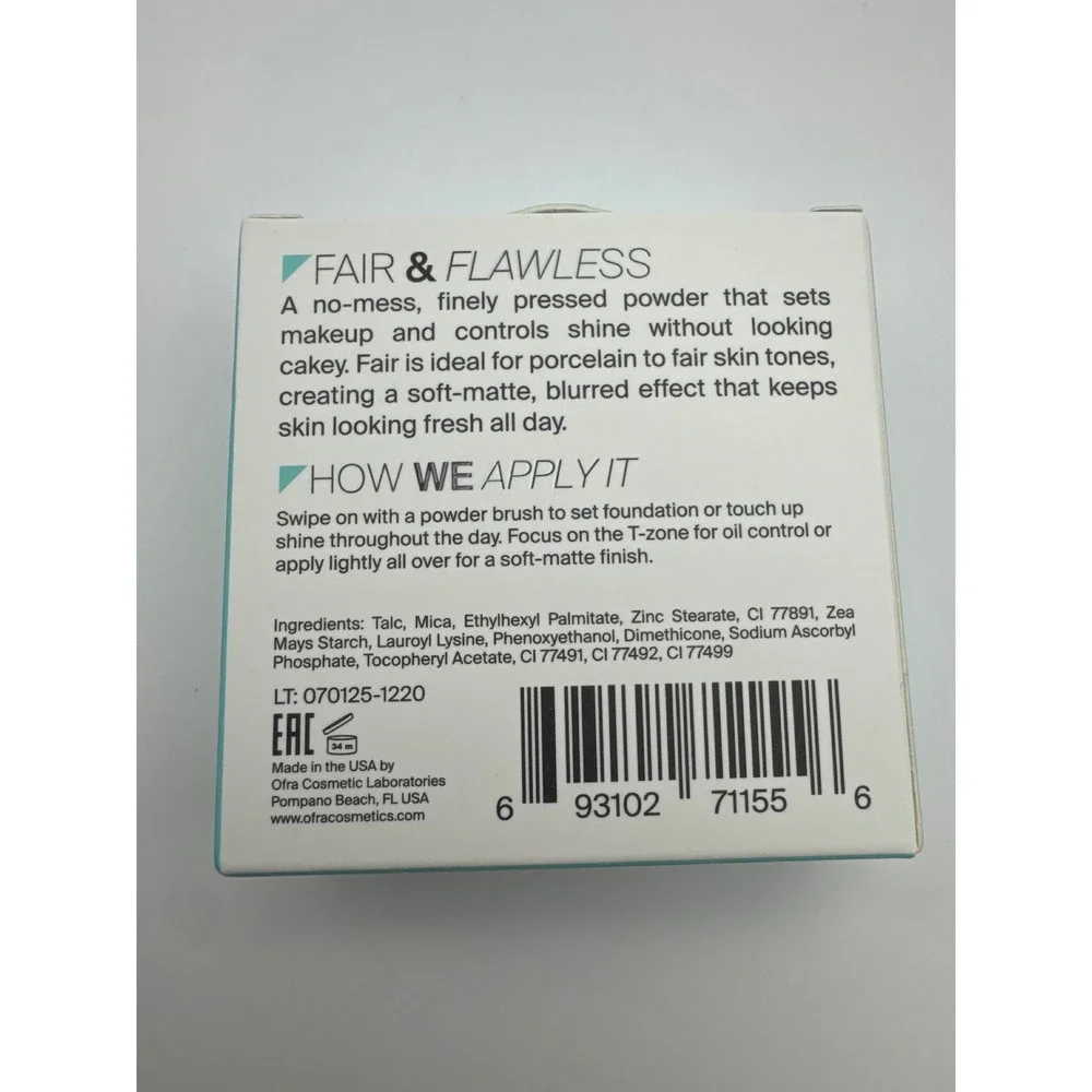 OFRA Pure Matte Finishing Powder Fair Shade Oil Control Smooth Finish BNIB